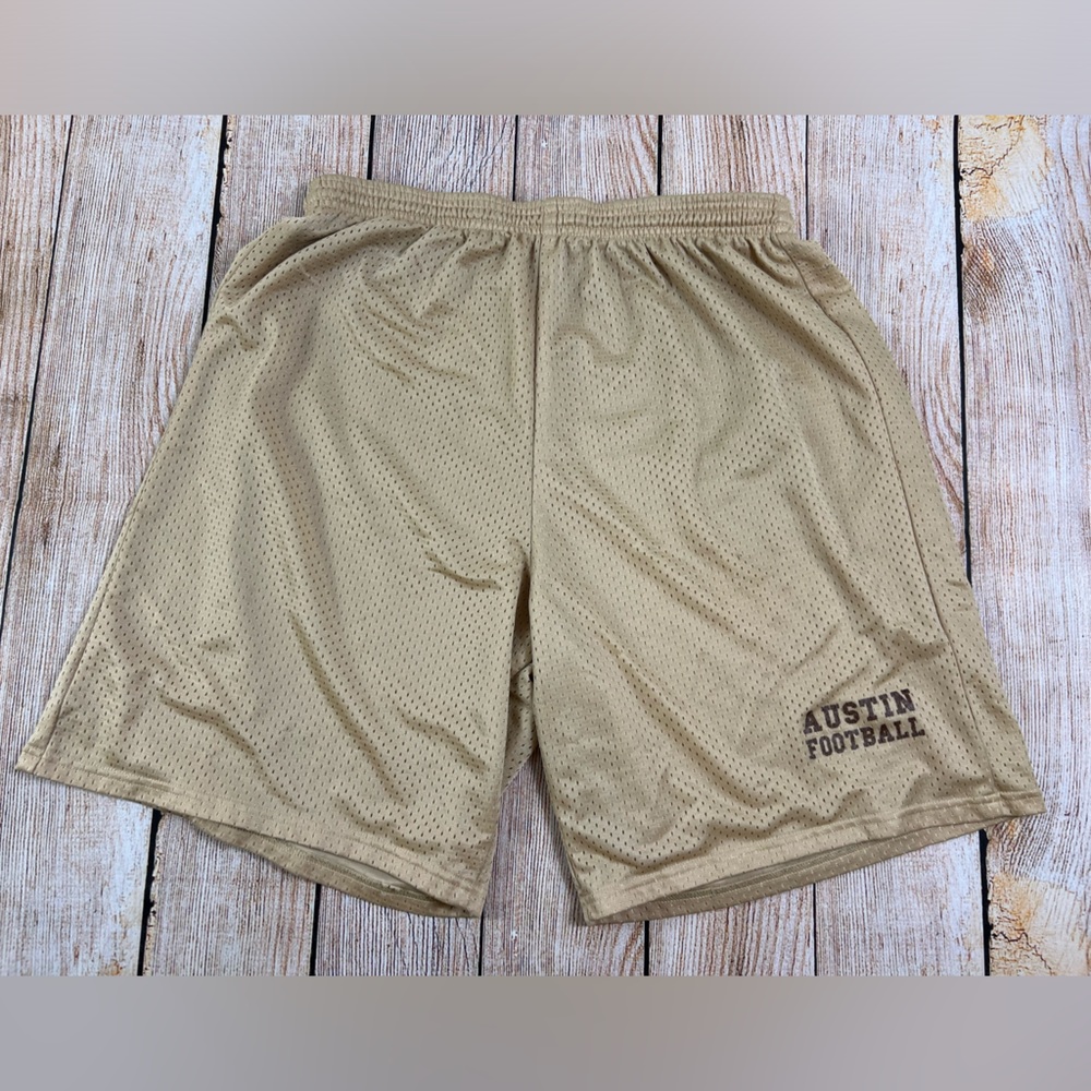 Mens A4 Austin Football Gold Athletic Shorts Size Large